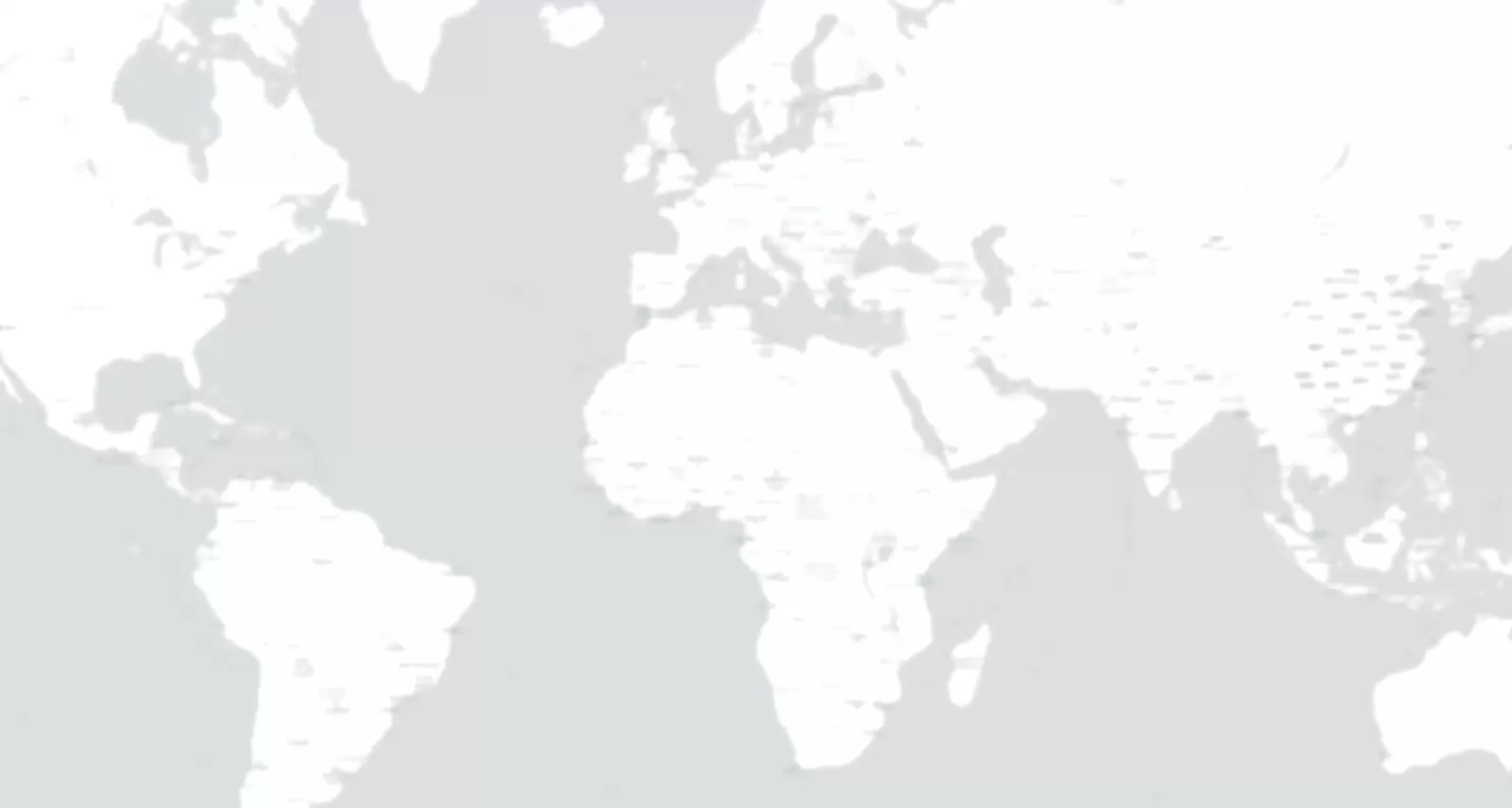World map of the markets we ship used excavators to
